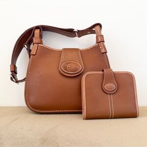 Dooney & Bourke Tan Leather Shoulder Bag and Wallet